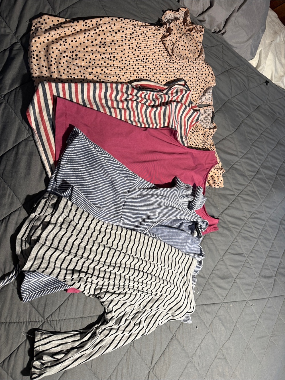 Mixed Women's Tops Bundle - Pink, Navy, Black & White Stripes